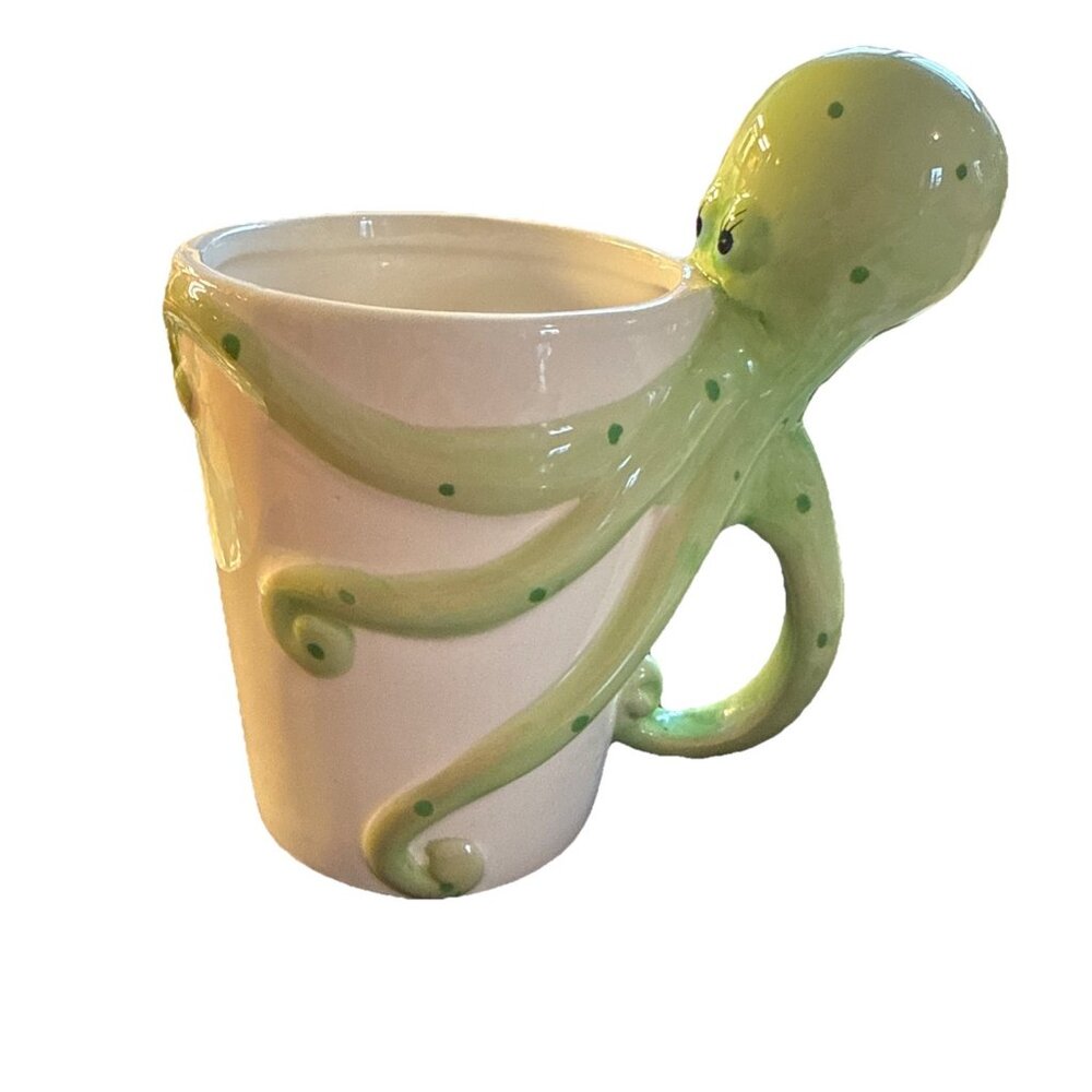 NOVELTY OCTOPUS SHAPED 3D HANDLE COFFEE MUG CUP